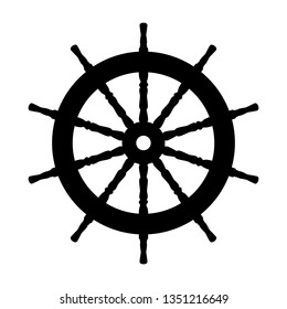vector silhouette graphic black handwheel clip art