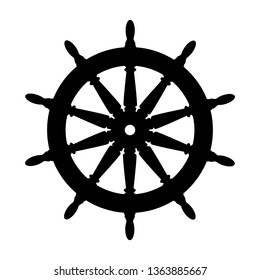 vector silhouette graphic black handwheel clip art