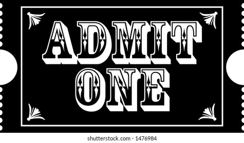 vector silhouette graphic depicting a ticket (or a pass)