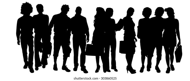 1,881,684 People silhouette vector Images, Stock Photos & Vectors ...