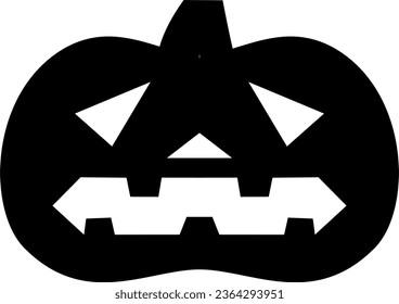 vector silhouette of a Halloween pumpkin