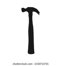 Vector silhouette of a hammer with hitting and prying heads. You can use this vector for the purposes of poster, flyer, and educational design materials.