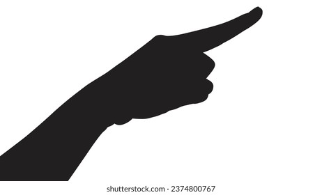 Vector silhouette of a hand on a white background, hand palm, hand silhouette, black flat hand vector illustration