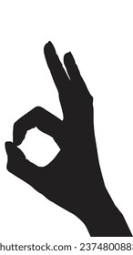 Vector silhouette of a hand on a white background, hand palm, hand silhouette, black flat hand vector illustration