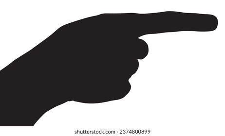 Vector silhouette of a hand on a white background, hand palm, hand silhouette, black flat hand vector illustration