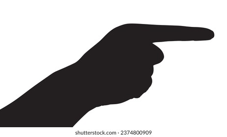 Vector silhouette of a hand on a white background, hand palm, hand silhouette, black flat hand vector illustration