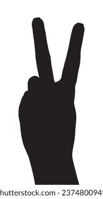 Vector silhouette of a hand on a white background, hand palm, hand silhouette, black flat hand vector illustration
