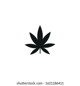 Vector silhouette hemp logo new design.