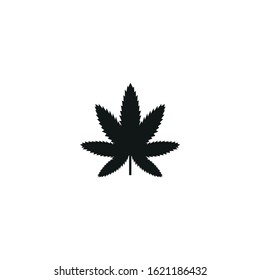 Vector silhouette hemp logo new design.