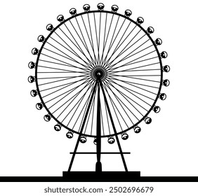 A vector silhouette of the High Roller in Las Vegas—perfect for branding, marketing, or custom designs. Easily editable for a variety of creative projects