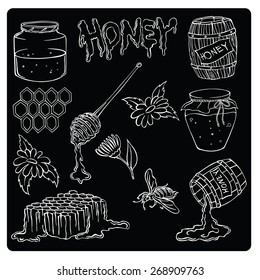 vector silhouette of honey