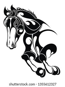 Vector silhouette of a horse