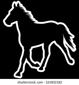 vector silhouette of horse
