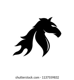 Vector Silhouette Horse Head Logo Stock Vector (Royalty Free ...