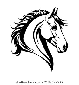 Vector silhouette of a Horse's head