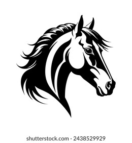 Vector silhouette of a Horse's head