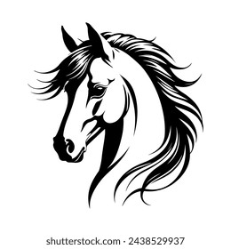 Vector silhouette of a Horse's head