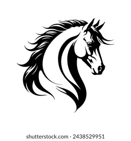 Vector silhouette of a Horse's head