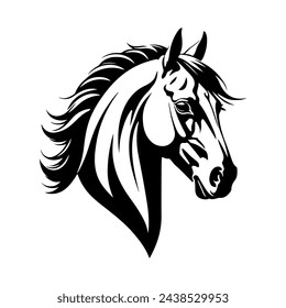 Vector silhouette of a Horse's head