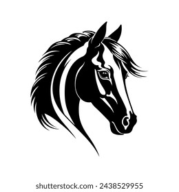 Vector silhouette of a Horse's head