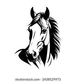 Vector silhouette of a Horse's head