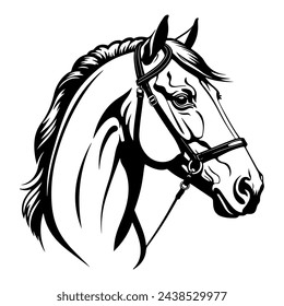 Vector silhouette of a Horse's head