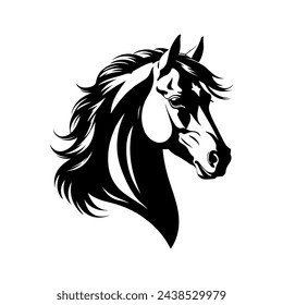 Vector silhouette of a Horse's head