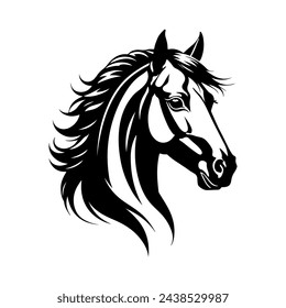 Vector silhouette of a Horse's head