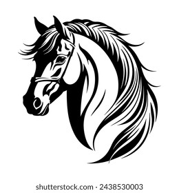 Vector silhouette of a Horse's head