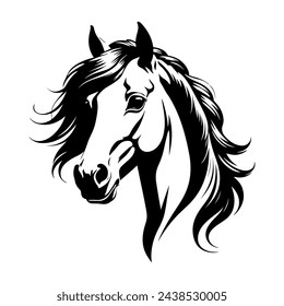 Vector silhouette of a Horse's head
