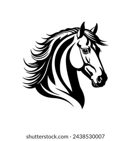 Vector silhouette of a Horse's head