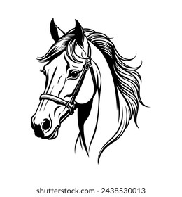 Vector silhouette of a Horse's head