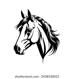 Vector silhouette of a Horse's head