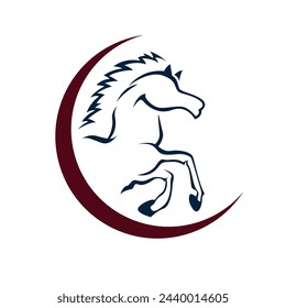 Vector silhouette of a horse's head