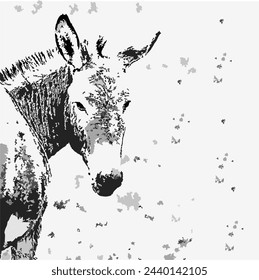 Vector silhouette of a horse's head