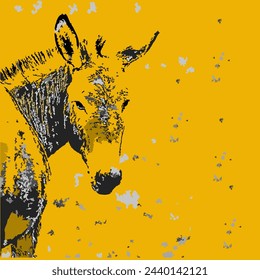 Vector silhouette of a horse's head