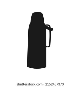 vector silhouette of a hot water flask or vacuum flask that is very familiar in Indonesian families.