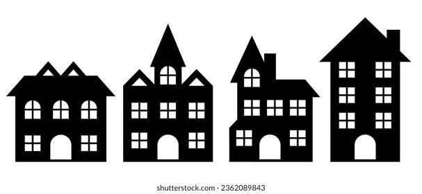 silueta vectorial de una casa