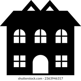 vector silhouette of a house