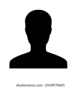 Vector silhouette of a human face 