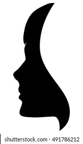 vector silhouette human logo on white background