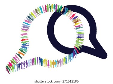 Vector Silhouette Icon ballon(made of people from my portfolio)