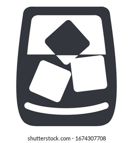 Vector Silhouette Icon - Drinking Whiskey Glass