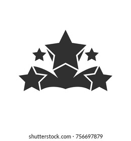 Vector silhouette icon. Flying stars, fireworks. Illustration.