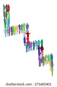 Vector Silhouette Icon (made of people from my portfolio)
