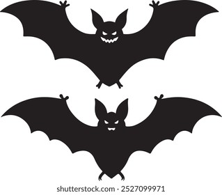 Ilustración de silueta de Vector de murciélagos