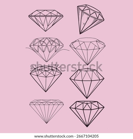 Vector silhouette illustration design of a dimond