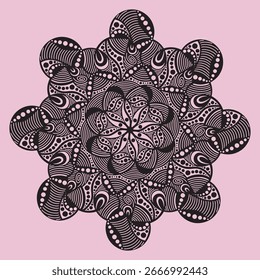 Diseño de ilustración de silueta de Vector de un mandala 