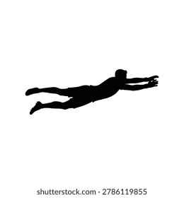 Vector silhouette illustration of a footballer using a side dribble technique to evade a defender, isolated on a white background. Suitable for football design resources, dribbling technique guides, agility movement graphics, and skill illustration materials.