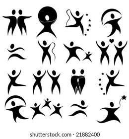 Vector silhouette illustration of people